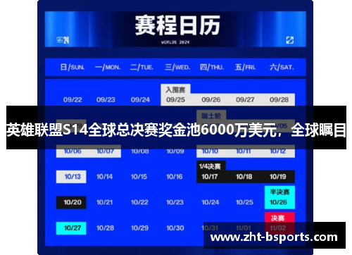 英雄联盟S14全球总决赛奖金池6000万美元，全球瞩目